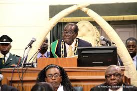 President Mugabe, delivering the State of the Nation Address, 2015